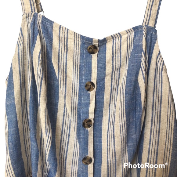 Torrid Blue & Ecru Adjustable Strap Crop Tank Top NWT Size 2X - Picture 7 of 15